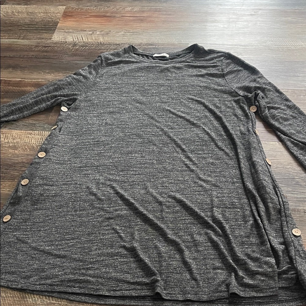 Gray Long Sleeve Dress